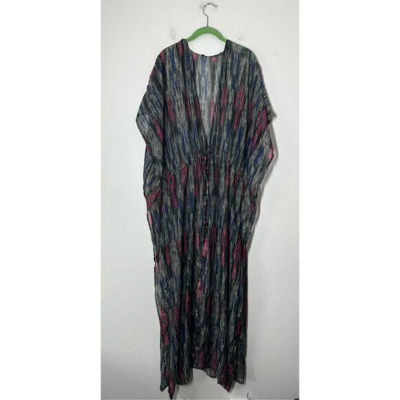 Fashion Nova Swim Cover Up Long Kimono Multicolore Size 1X - Picture 1 of 15